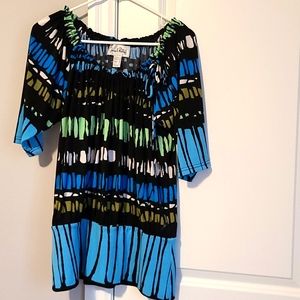 Joseph Ribkroff top, size 12 colorful